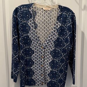 Tory Burch Blue Cardigan